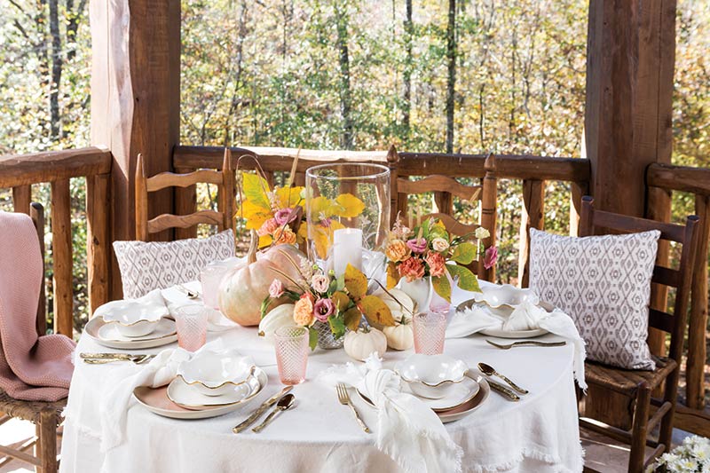 autumn brunch table setting