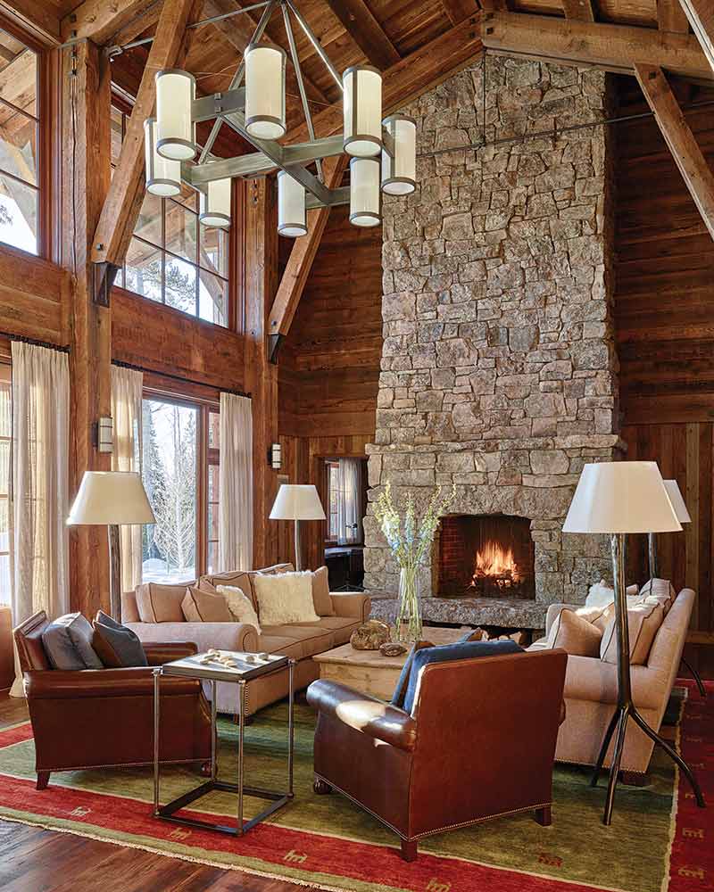Beautiful Mountain Lodge Fireplaces, Lodge Style Fireplace Ideas