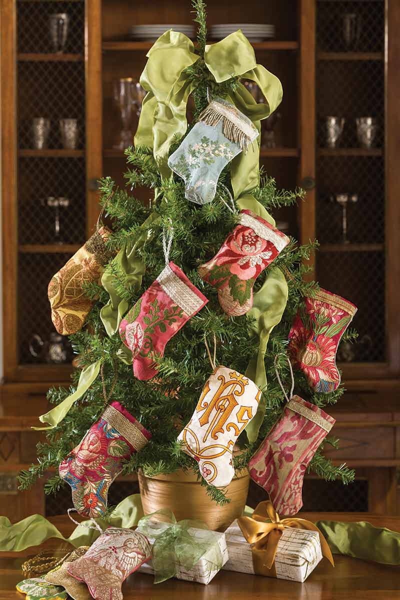 mini stockings as ornaments