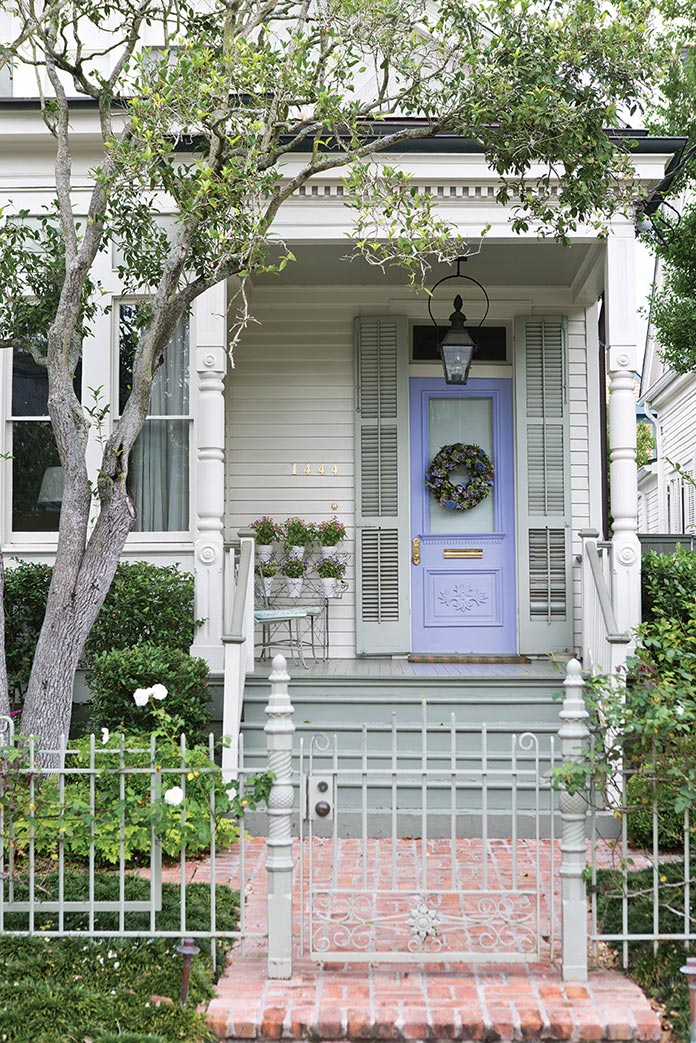 Lilac front door