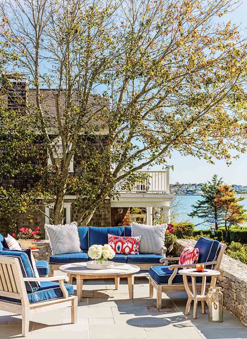 coastal patio with water view