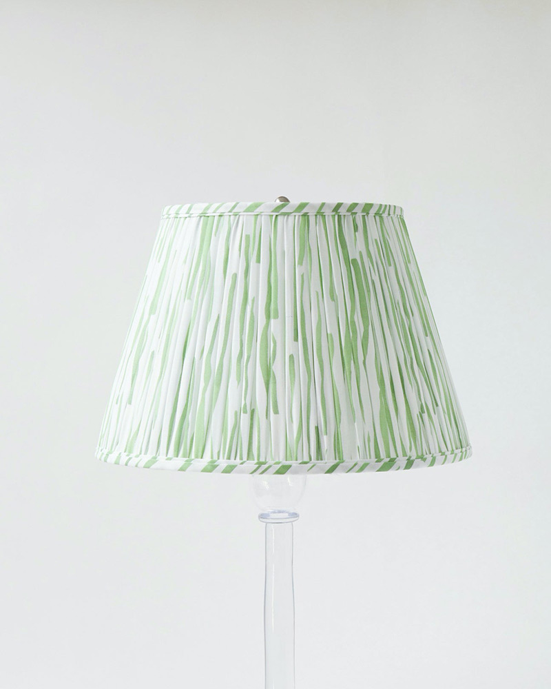 A green lampshade.