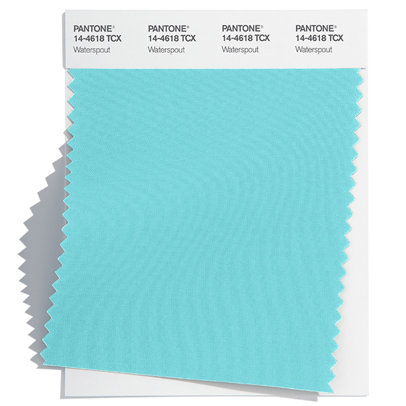 A pantone color swatch in Waterspout.