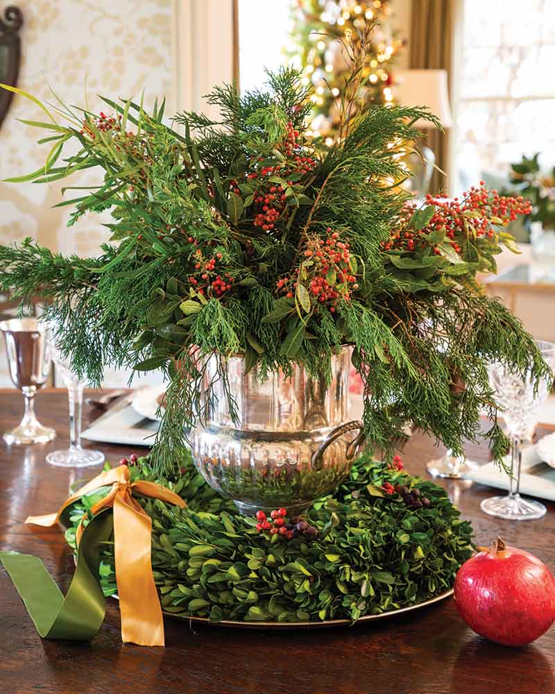 Berries and Greenery Centerpiece