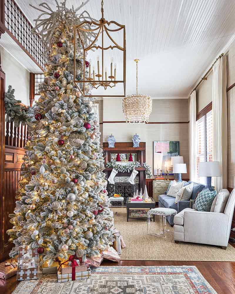 Living Room with Christmas Tree