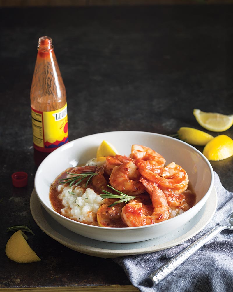 BBQ Shrimp and Creamy White Grits