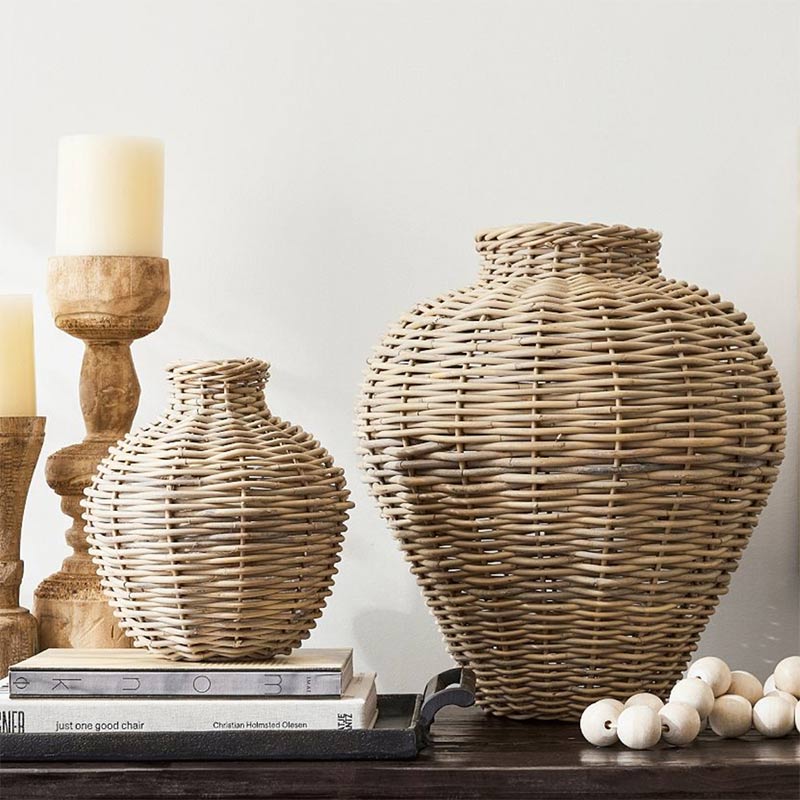 Pottery Barn Arurog Handwoven Vases